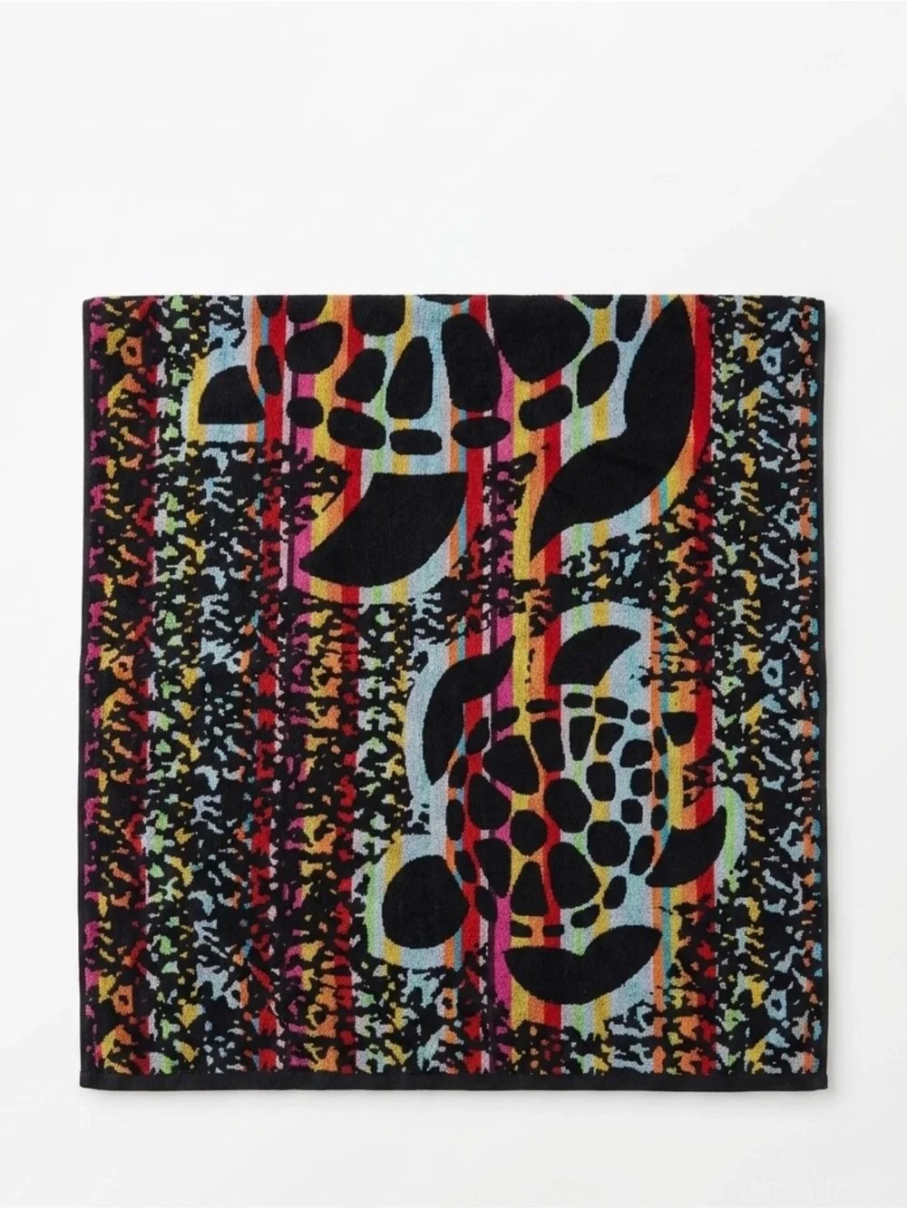 Colorful Turtle Print Square Towel